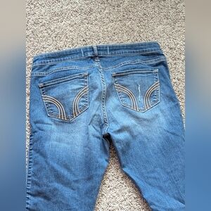Women's Hollister Blue Jeans Size 11/30 Cropped Y2K